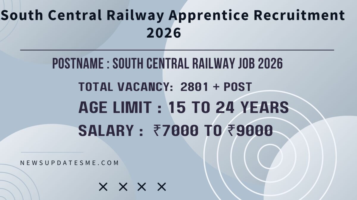 South Central Railway Apprentice Recruitment 2026