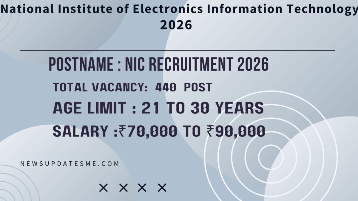 NIC Recruitment 2026
