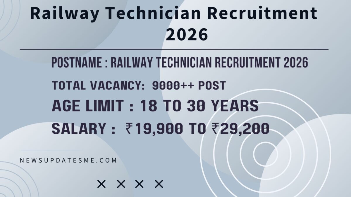 Railway Technician Recruitment 2026