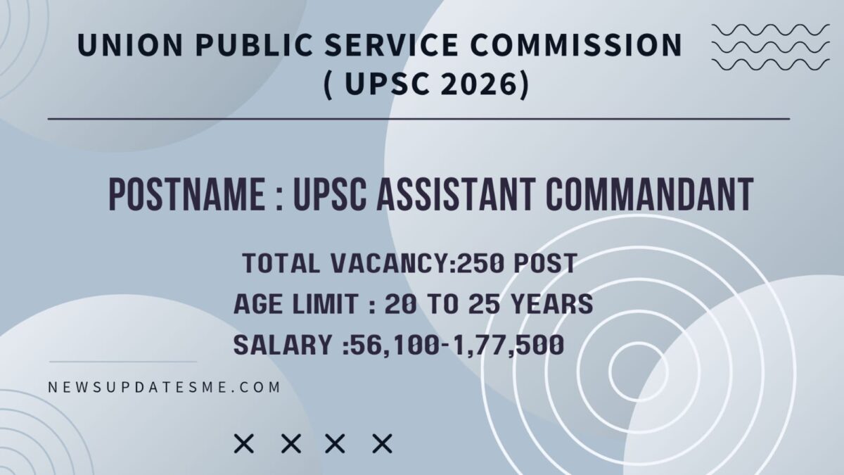 UPSC Assistant Commandant 2026