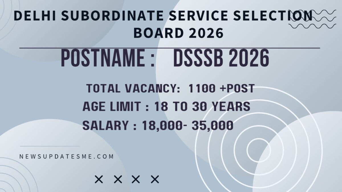 DSSSB Recruitment 2026