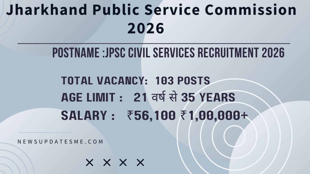 JPSC Civil Services Recruitment 2026