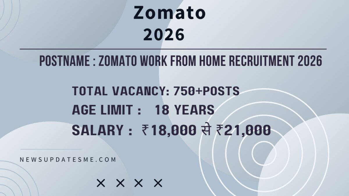 Zomato Work from home Recruitment 2026