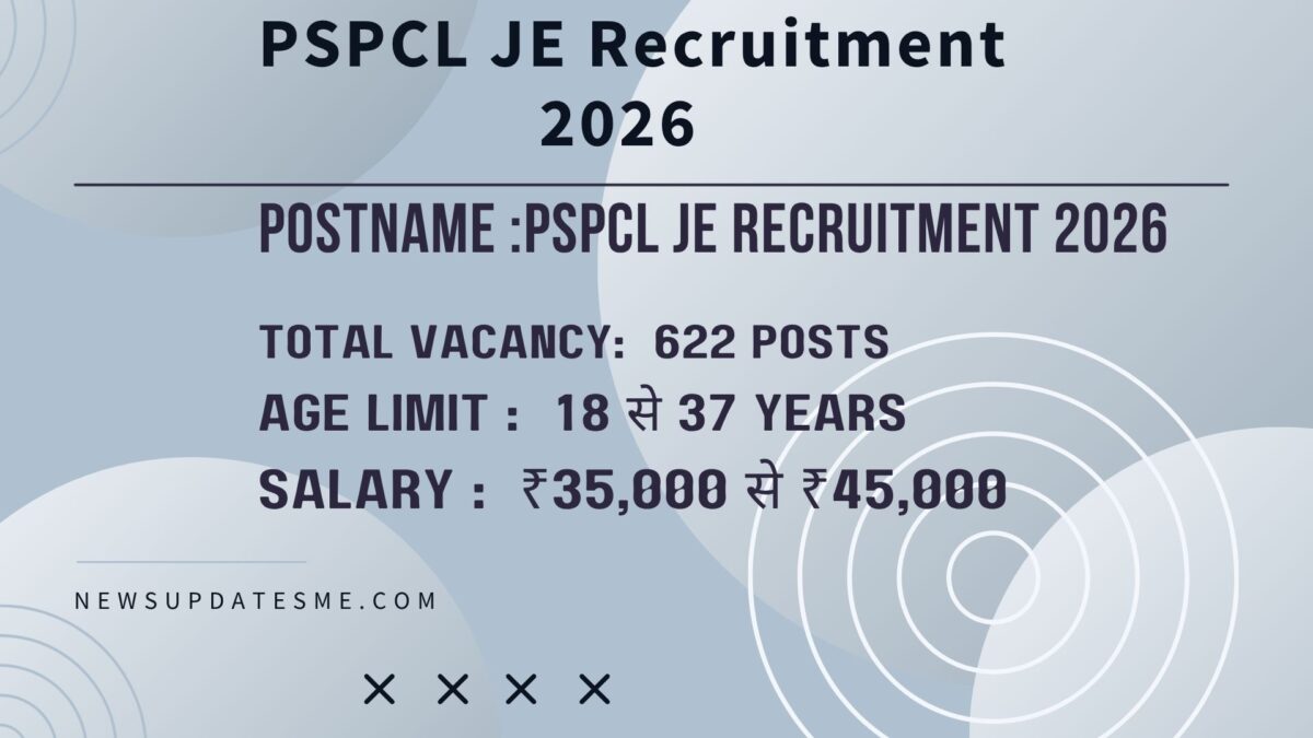 PSPCL JE Recruitment 2026
