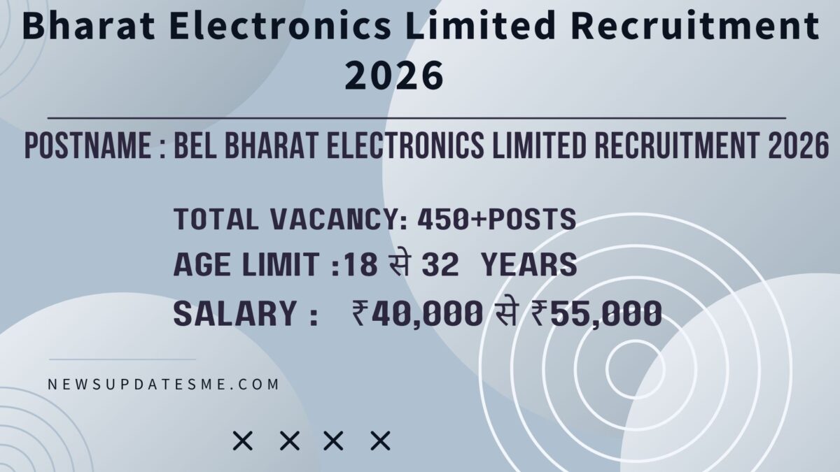 BEL Bharat Electronics Limited Recruitment 2026