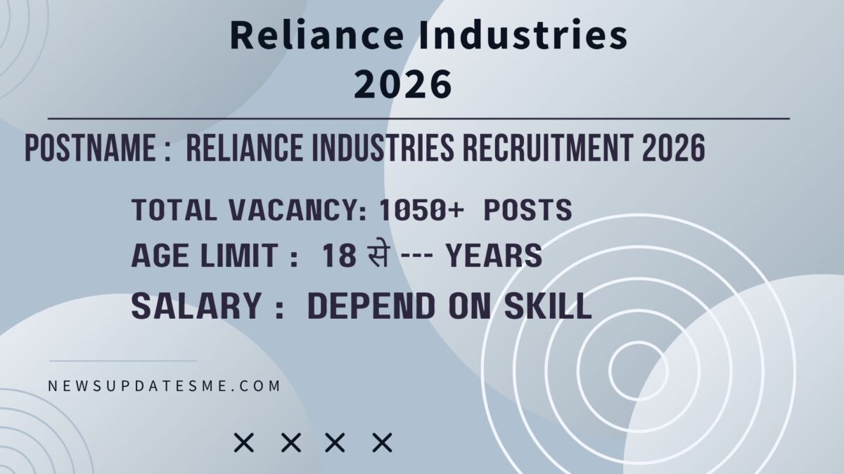 Reliance Industries Recruitment 2026