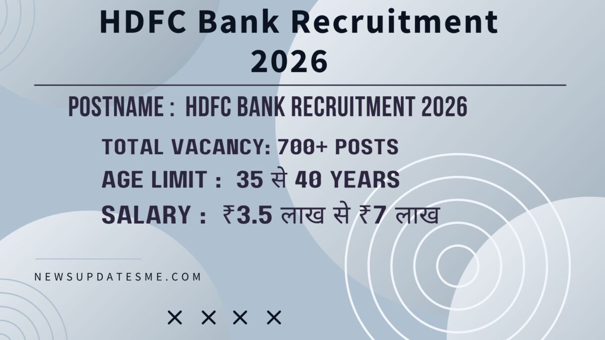 HDFC Bank Recruitment 2026