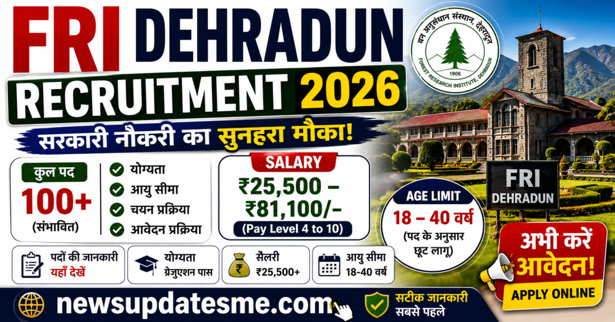FRI Dehradun Recruitment 2026