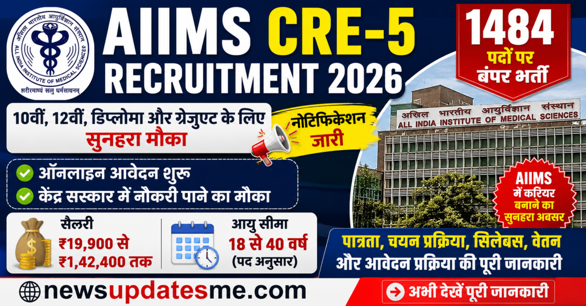 AIIMS CRE-5 Recruitment 2026