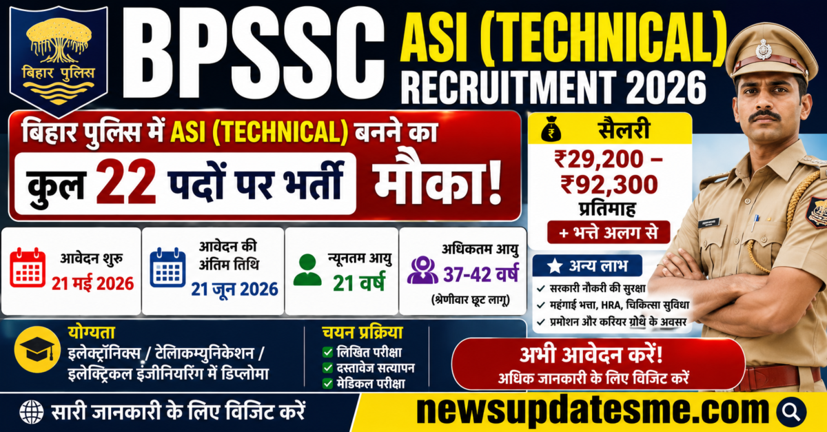 BPSSC ASI Technical Recruitment 2026